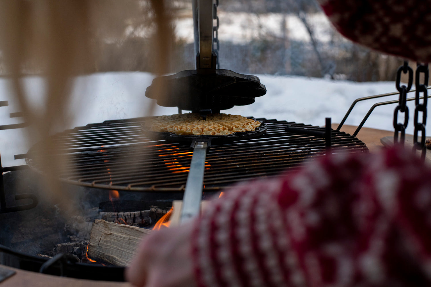 Bonfire waffles